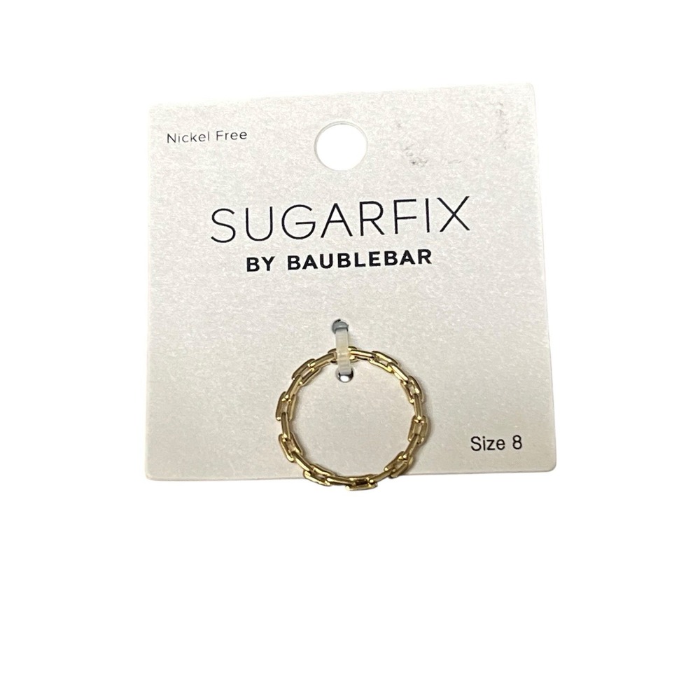 Sugarfix By Baublebar Ring Size‎ 8 Gold Tone Chain Link